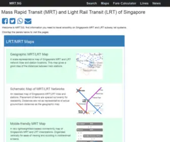 MRT.sg(Mass Rapid Transit (MRT) and Light Rail Transit (LRT) of Singapore) Screenshot