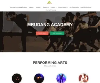 Mrudangarts.com(Academy for Excellence in Creative Arts) Screenshot