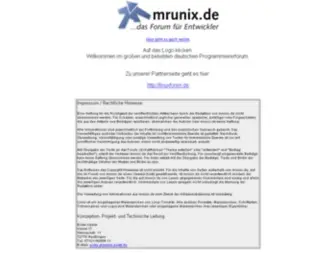 Mrunix.de(Mrunix Startseite) Screenshot