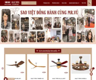 Mrvufan.com(Quạt trần đèn trang trí Mr.Vũ) Screenshot