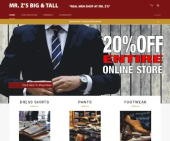 MRZsbigandtall.com(Z's Big & Tall) Screenshot