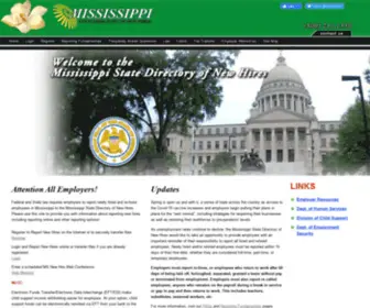 MS-Newhire.com(Mississippi State Directory of New Hires) Screenshot