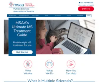 Msaa.com(The official site of the Multiple Sclerosis Association of America. Our work) Screenshot