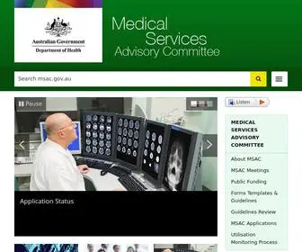 Msac.gov.au(Medical Services Advisory Committee) Screenshot