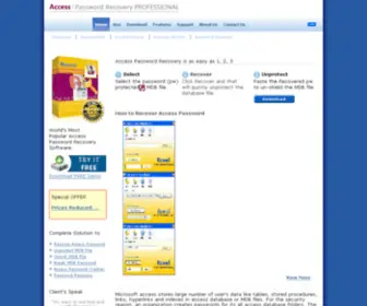 Msaccesspasswordrecovery.net(MS Access Password Recovery Software To Unprotect MDB & Unlock Access Databases) Screenshot