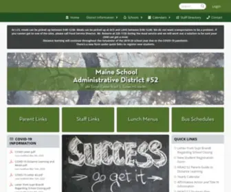 Msad52.org(Maine School Administrative District #52) Screenshot