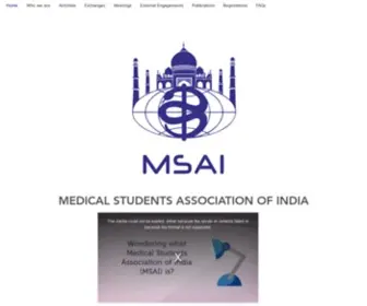 Msaindia.org(Medical students association) Screenshot