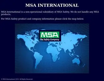 Msainternational.us(MSA INTERNATIONAL) Screenshot