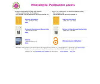 Msapubs.org(Mineralogical Publication Access) Screenshot