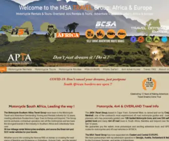 Msatravelafrica.com(Motorcycle Hire) Screenshot