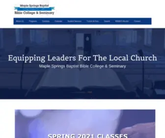 MSBBCS.edu(Maple Springs Baptist Bible College & Seminary) Screenshot