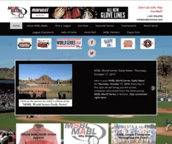 MSBlnational.com(Men's Senior Baseball league) Screenshot