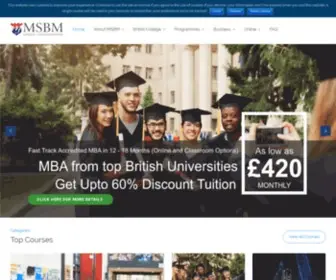 MSBM.org.uk(Business School London) Screenshot