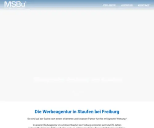 Msbu.de(Werbeagentur Buchmann Staufen bei Freiburg) Screenshot