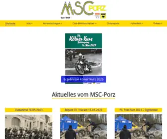 MSC-Porz.de(MSC Porz e.V) Screenshot