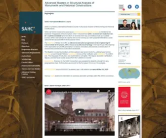 MSC-Sahc.org(Advanced Masters in Structural Analysis of Monuments and Historical Constructions) Screenshot