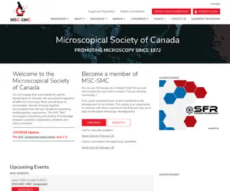 MSC-SMC.org(Microscopical Society of Canada) Screenshot