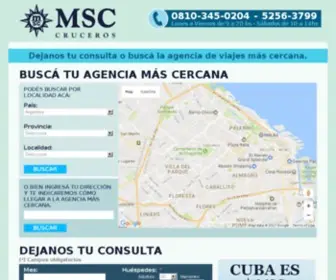 Mscagencias.com.ar(MSC Cruceros: la compañía de cruceros mediterránea) Screenshot