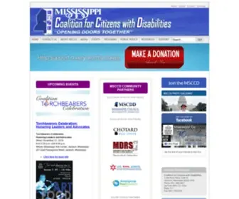MSCCD.org(Mississippi Coalition for Citizens with Disabilities) Screenshot
