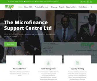 MSC.co.ug(The Microfinance Support Centre Ltd) Screenshot