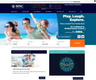 MSCcruises.com.au(MSC Cruises) Screenshot