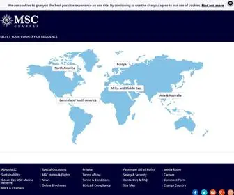 MSCcruises.com(MSC Cruises) Screenshot