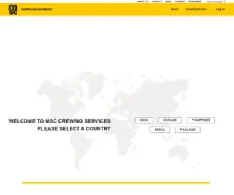 MSCCS.com(MSC Crewing Services) Screenshot