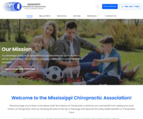 MSchiro.org(Mississippi Chiropractic Association) Screenshot