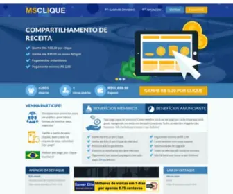 MSclique.com.br(Msclique é o melhor e maior site (paid to click)) Screenshot