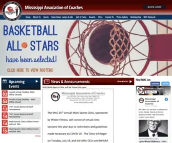 Mscoaches.com(The Mississippi Association of Coaches) Screenshot