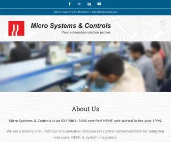 Mscontrols.com(Micro Systems & Controls) Screenshot