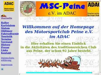 MScpeine.de(Motor-sport-club Peine im ortsclub des adac) Screenshot