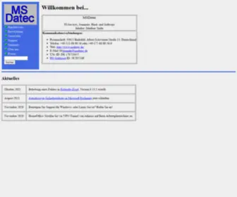 Msdatec.de(MSDatec Bielefeld) Screenshot