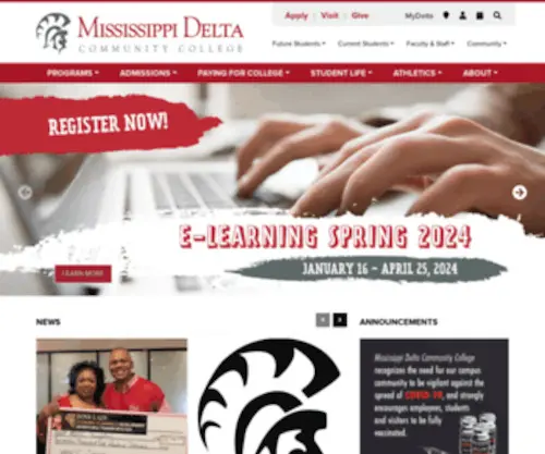 Msdelta.edu(MDCC) Screenshot