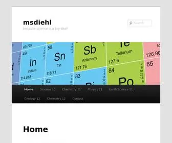 Msdiehl.com(Because science is a big deal) Screenshot