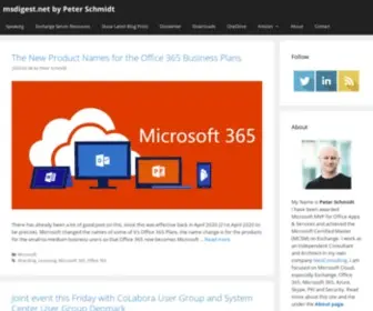 Msdigest.net(The Blog of an ITPro (MCM & MVP) specializing in Office 365) Screenshot