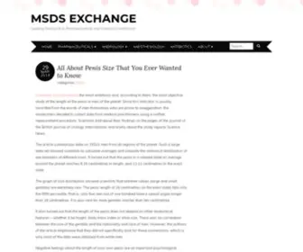MSDSXchange.com(Leading Resource in Pharmaceutical and Chemical Healthcare) Screenshot