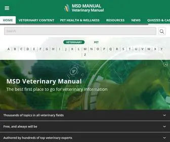 MSdvetmanual.com(MSD Veterinary Manual) Screenshot