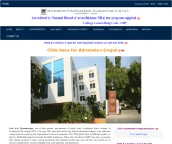 Msec.edu.in(Meenakshi Sundararajan) Screenshot