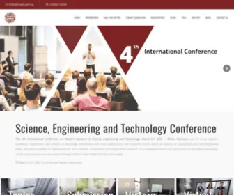 Msetconf.org(4th International Conference on Modern Research in Science) Screenshot