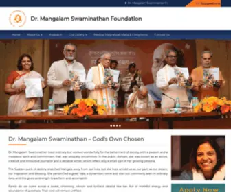 Msfoundation.in(Mangalam Swaminathan Foundation) Screenshot