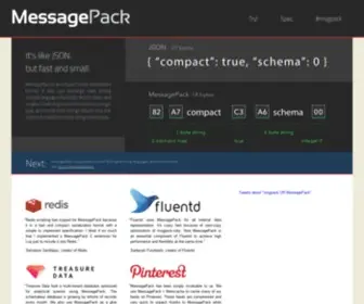 MSgpack.org(MessagePack) Screenshot