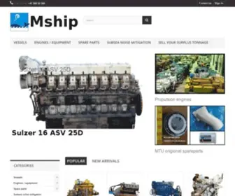 Mship.no(Ship brokers and ship machinery) Screenshot