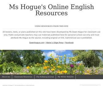 Mshogue.com(Ms Hogue's Online English Resources) Screenshot