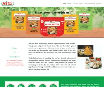 Mshomefoods.com(MS Home Foods) Screenshot