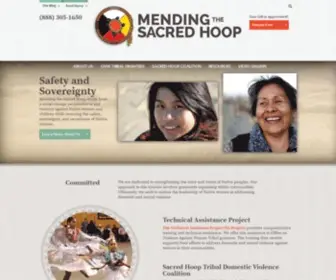 Mshoop.org(Mending The Sacred Hoop) Screenshot