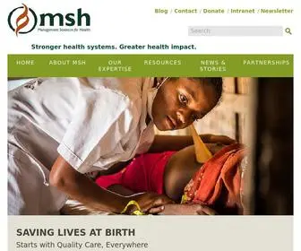MSH.org(Management Sciences for Health) Screenshot