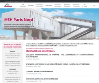 MShparisnord.fr(MSH Paris Nord) Screenshot