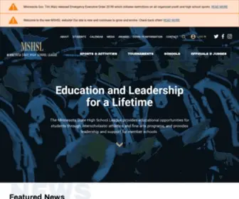MSHSL.org(Minnesota State High School League) Screenshot
