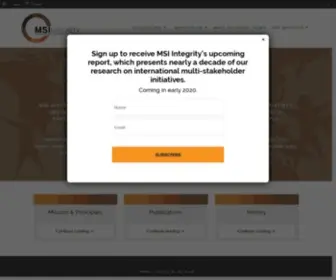 Msi-Integrity.org(New Report and New Direction) Screenshot